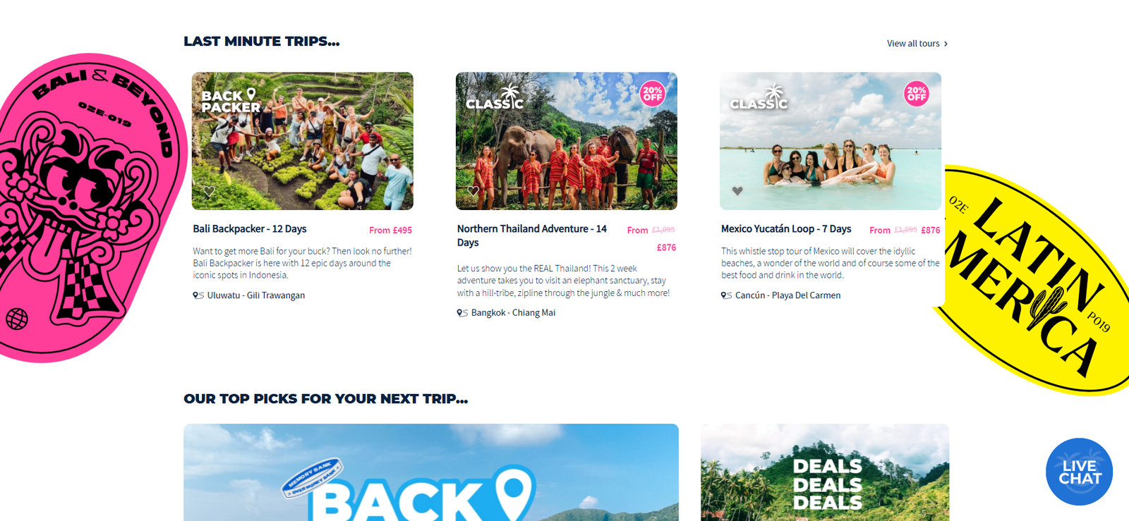 TruTravels.com — Project screen
